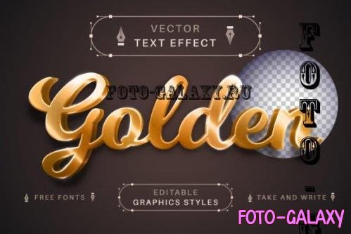 Golden Metal - Editable Text Effect - 10964193