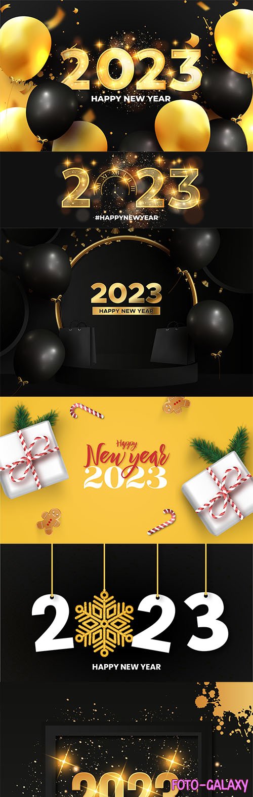 2023 gold namber new year vector