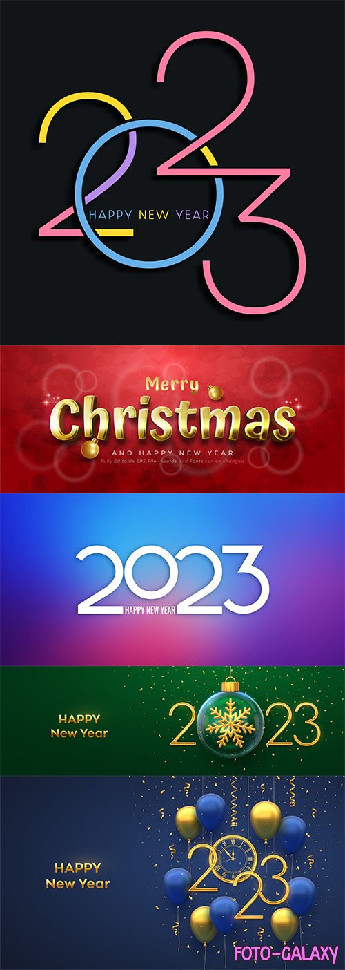 Happy new year 2023 banner vector design