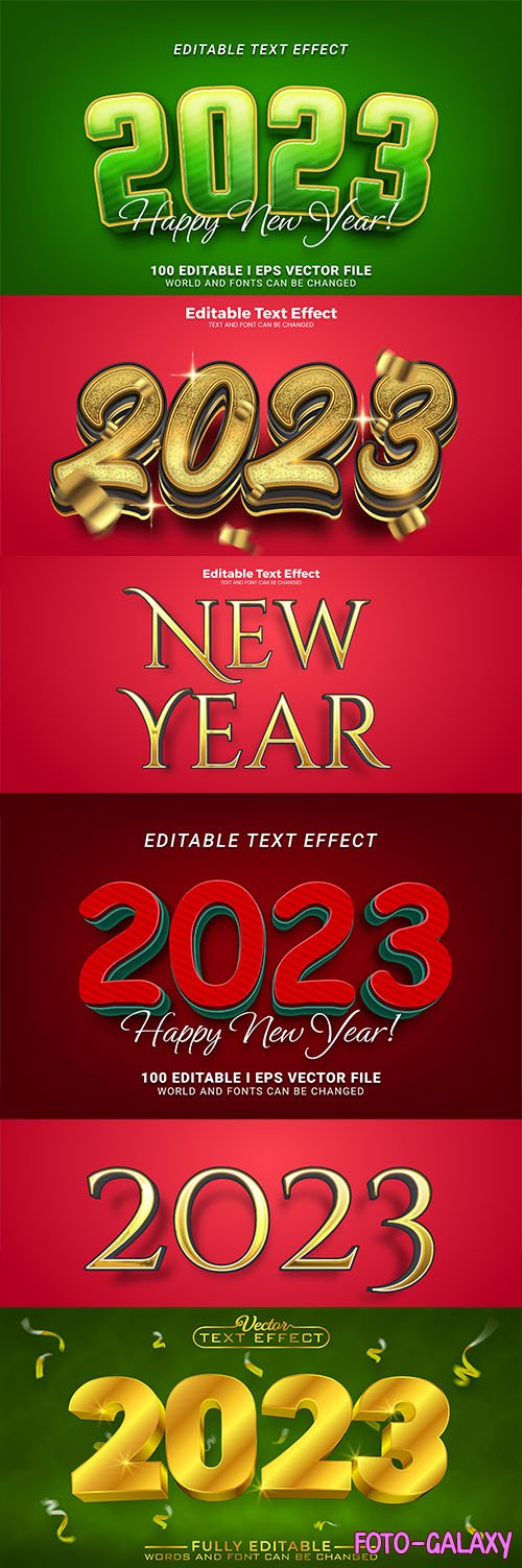 2023 editable text effect vector template vol 13