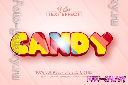 Candy - editable text effect, colorful font style