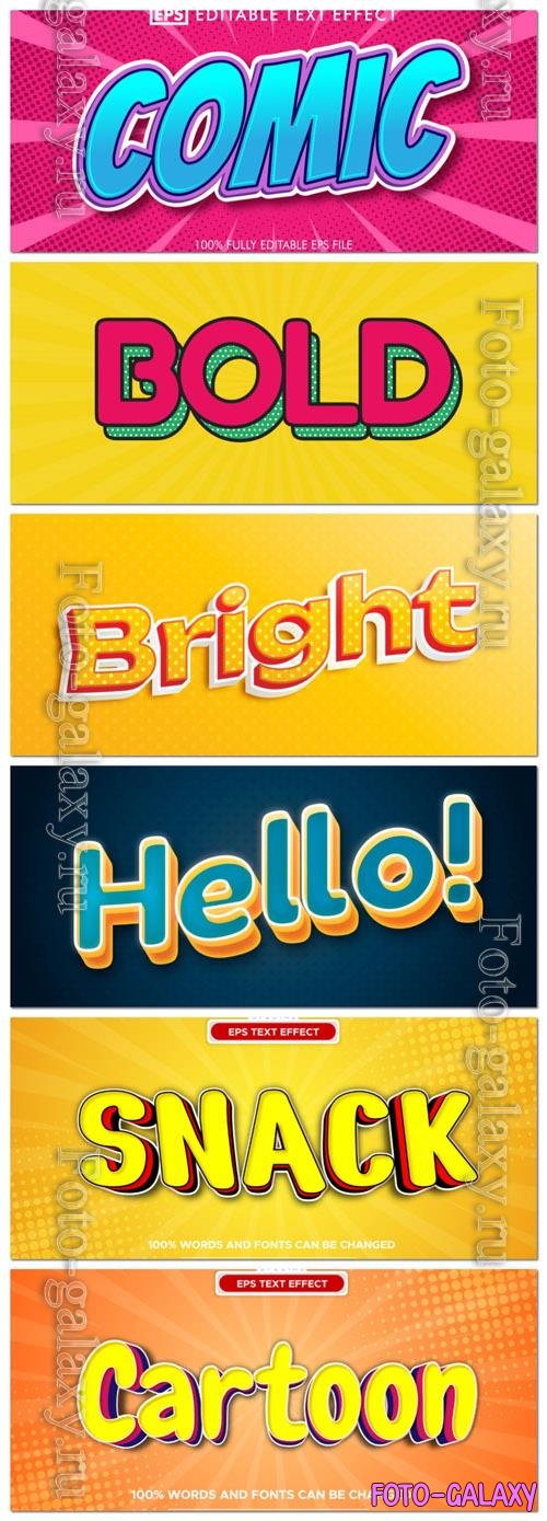 Vector editable text effect, font style vol 2