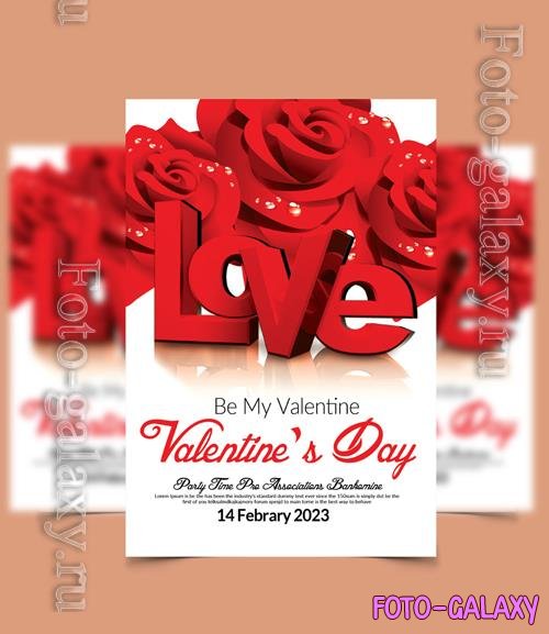 PSD happy valentine day party flyer vol 3