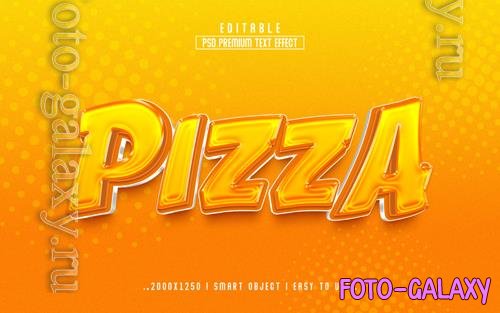 PSD pizza 3d text effect style
