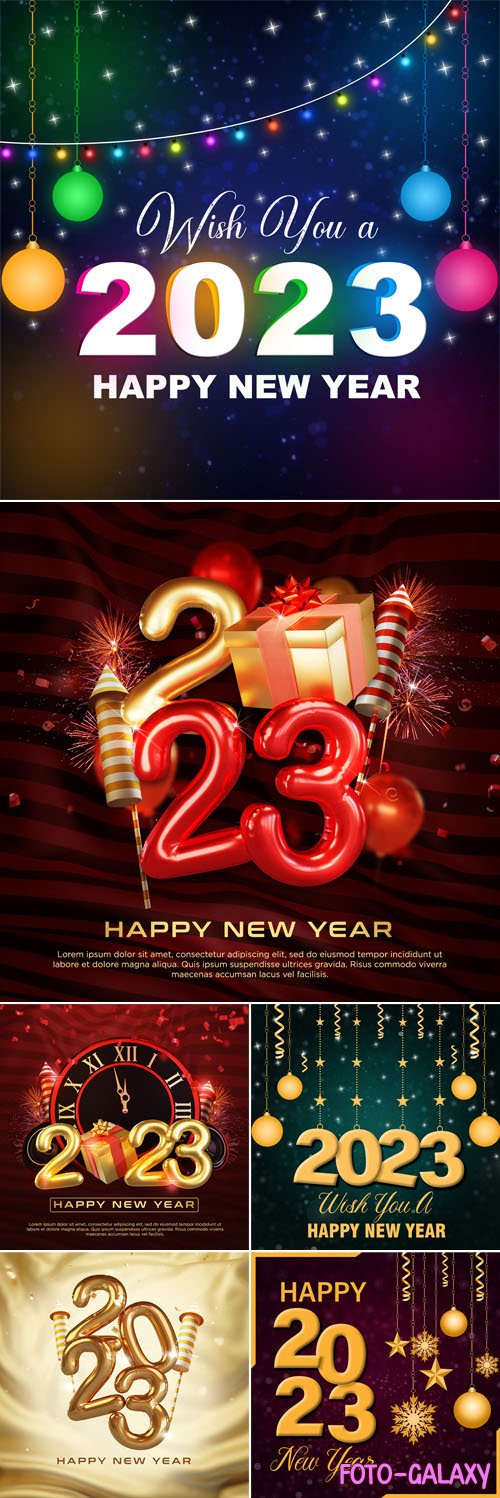 Happy New Year 2023 - 10+ Premium Backgrounds PSD Templates