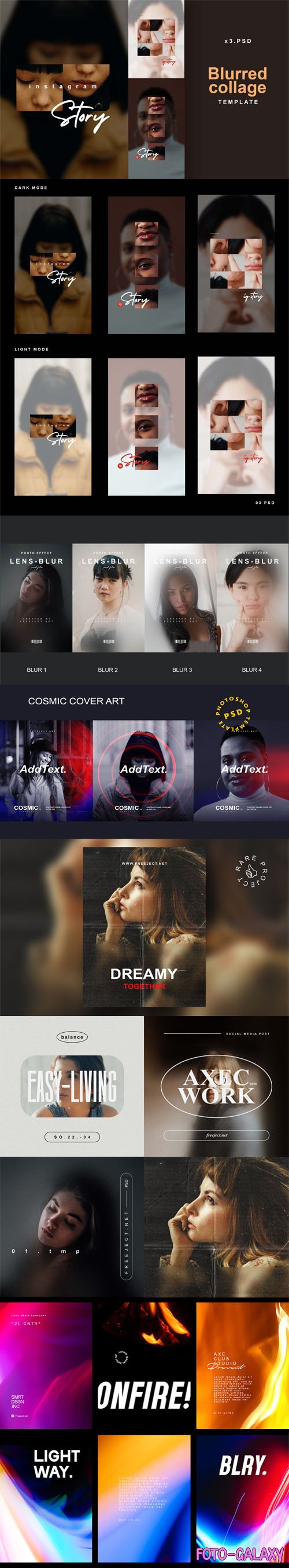 Awesome Photo Effects Pack for Posters & Social Media Posts PSD Templates