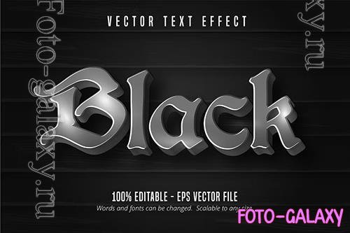 Black - Editable Text Effect, Font Style