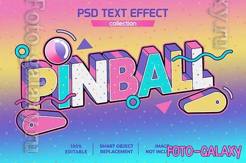Retro 90s pinball 3d game text effect