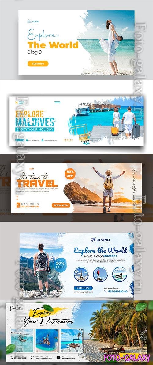 PSD travel flyer design, tourism marketing service