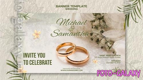PSD elegant wedding banner template