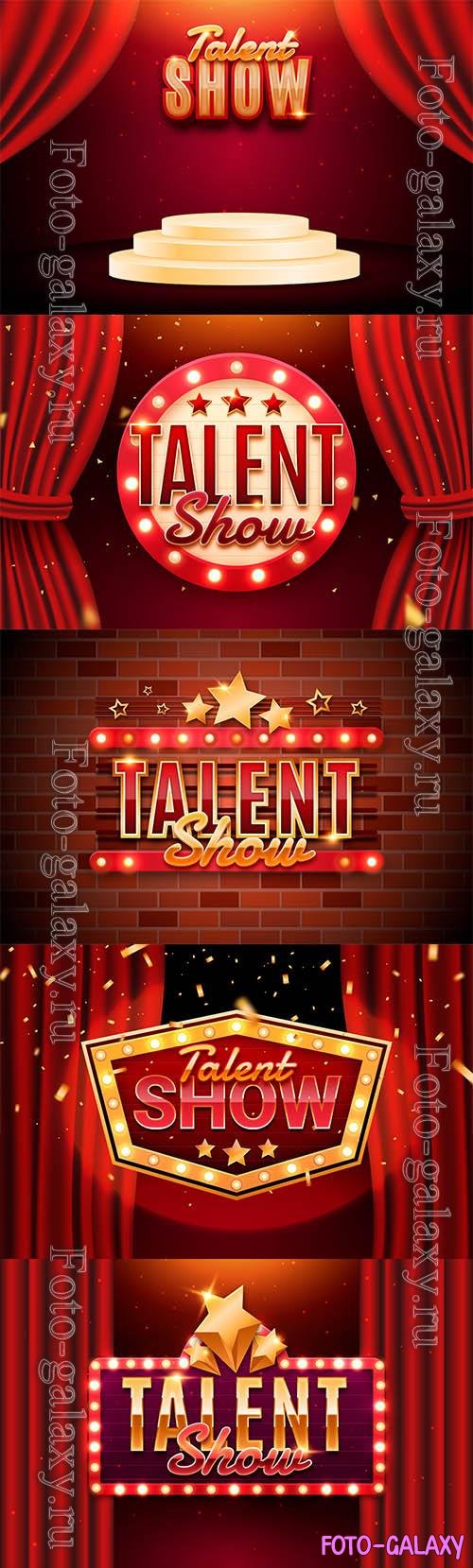 Vector realistic talent show background