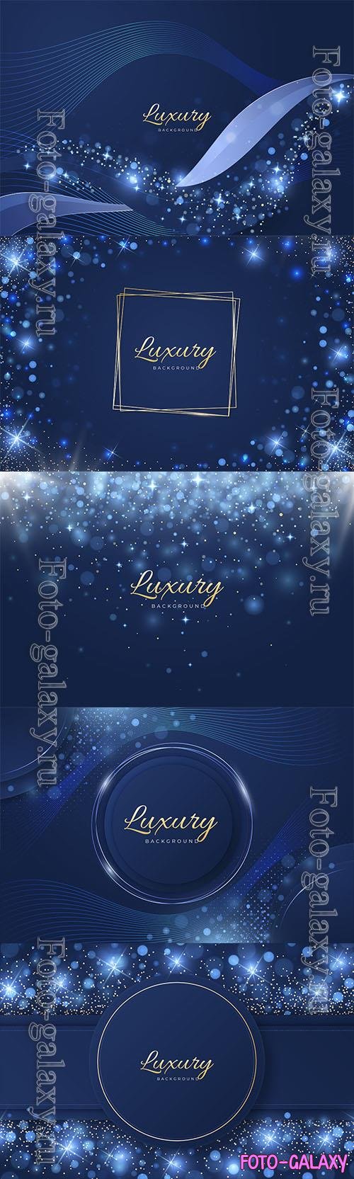 Vector realistic navy blue glitter background