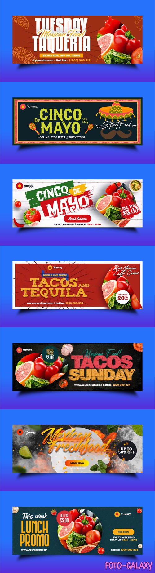 Creative Food Facebook Cover Designs PSD Templates