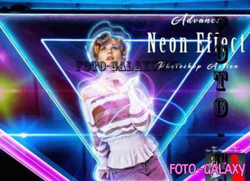 Advance Neon Effect Photoshop Action - 11011595