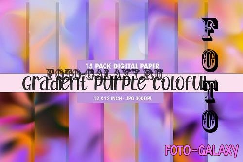 Digital Paper Gradient Wave Purple - 10285028