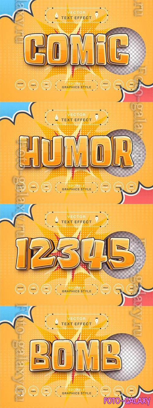 Humor Comic - editable text effect, font style