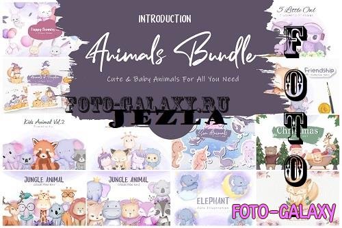 Cute Animals Bundle - 20 Premium Graphics