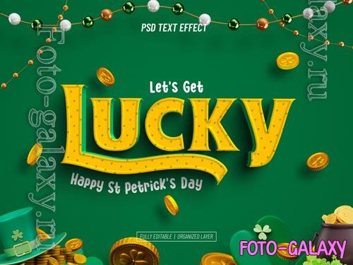 St patrick's day editable text effect psd