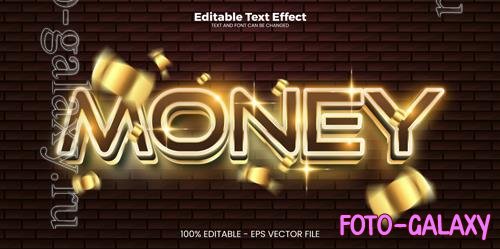 Money editable text effect in modern trend style
