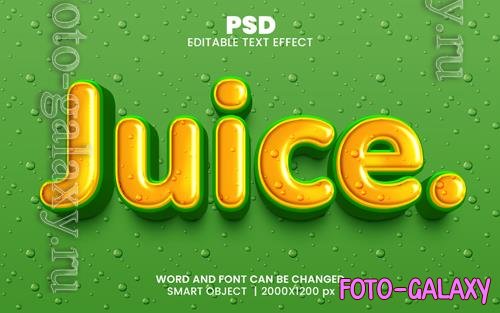 PSD juice 3d editable photoshop text effect style with background