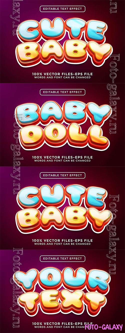 Cute Baby Editable Text Effect