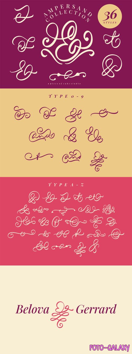 Ampersand Collection V1 - Delicate Handwritten Dingbats Font