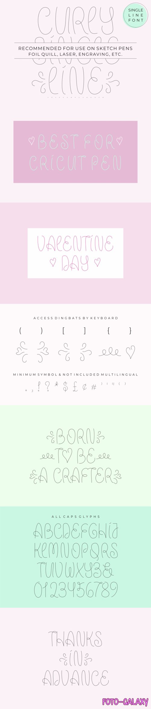 Curly Single Line Font