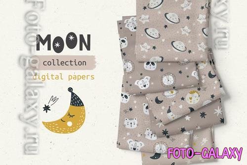 Moon Baby Digital Paper Pack