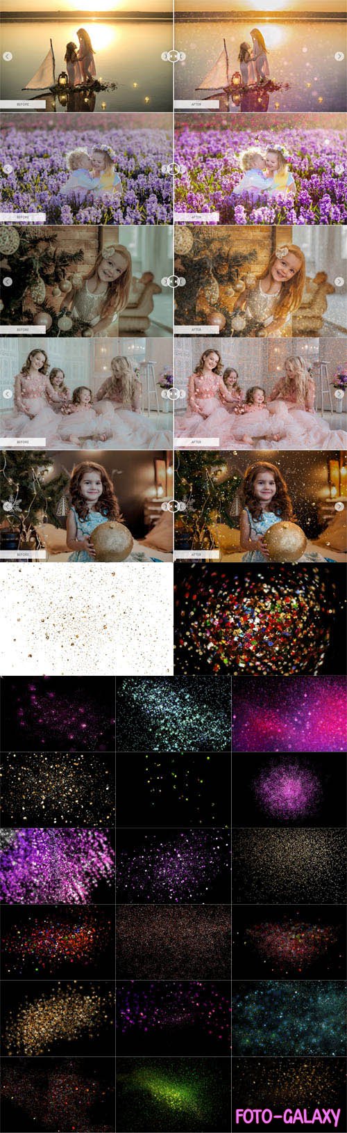 30 Miracle Glitter Photoshop Overlays