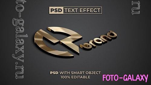 Logo gold text effect mockup psd 