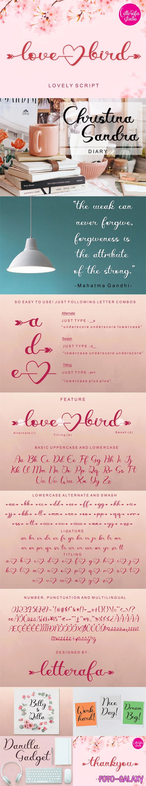 Lovebird - Lovely Script Font