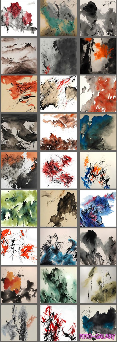 Ink Abstract Textures - 50 Photoshop Overlays Collection