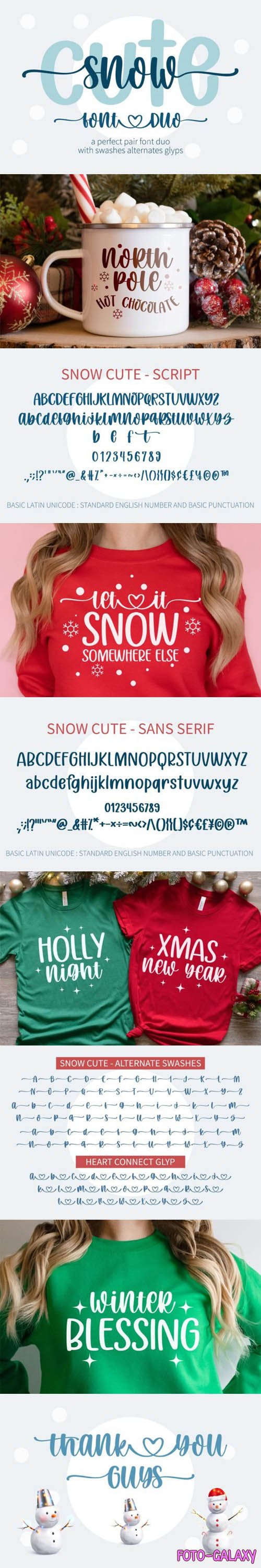 Snow Cute - Handwritten Duo Font