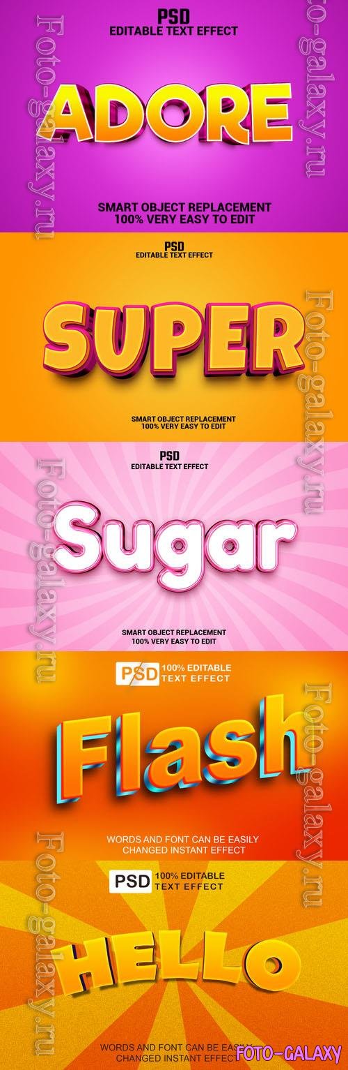 Psd style text effect editable collection vol 338 