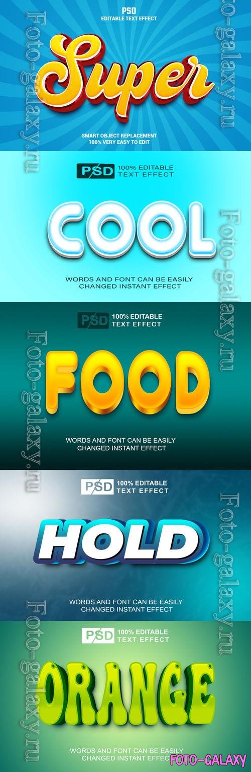 Psd style text effect editable collection vol 337 