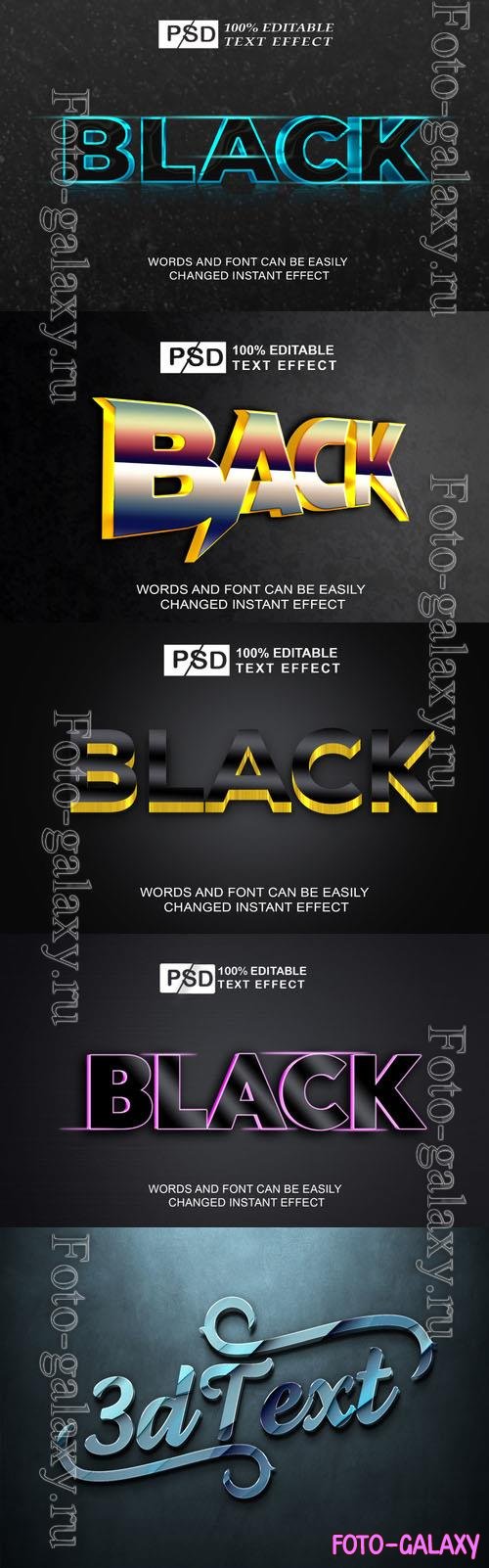Psd style text effect editable collection vol 336 