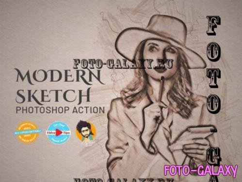 Modern Sketch Photoshop Action - 6315960