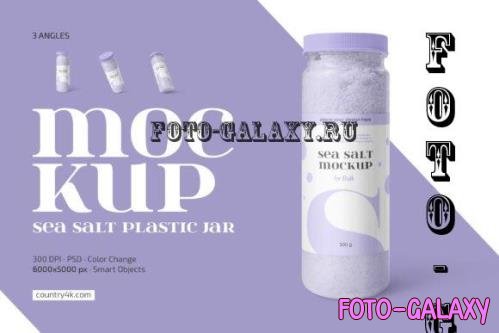 Sea Salt Plastic Jar Mockup Set - 14489909