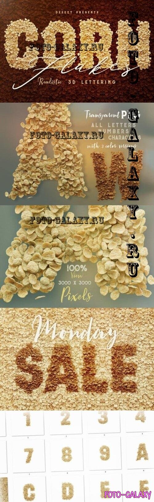 Corn Flakes  3D Lettering - 3344763