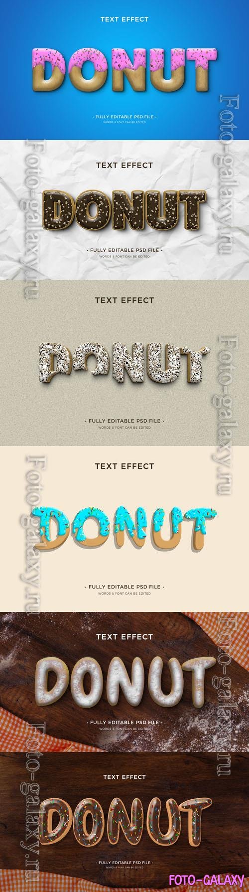 PSD donut text effect
