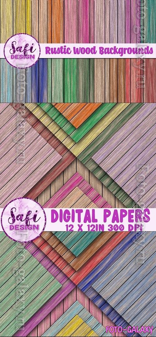 Digital Paper - Rustic Wood Backgrounds