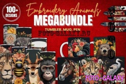 Embroidery Animals Sublimation Megabundle | PNG - 2600587