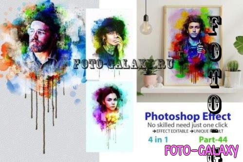 Watercolor Dropping Photo Painting - 12701557
