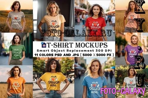 Bundle T-shirts Model Mockups shirt - 24237761