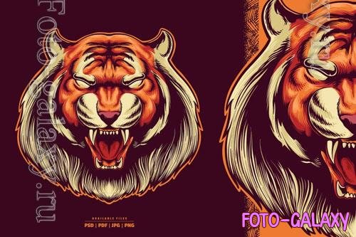 Tiger Head Illustration