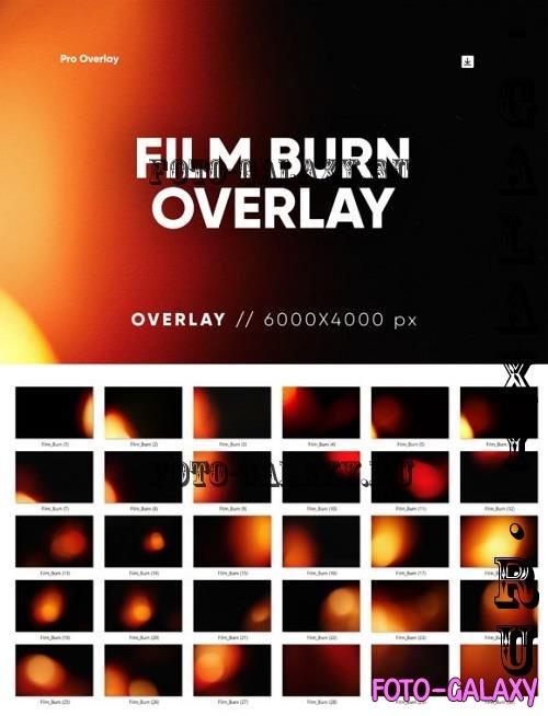 30 Film Burn Overlay HQ - 26070576