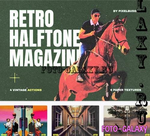 Retro Magazine Halftone Actions - 25438079