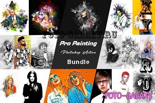 Pro Painting Photoshop Action Bundle - 21 Premium Graphics