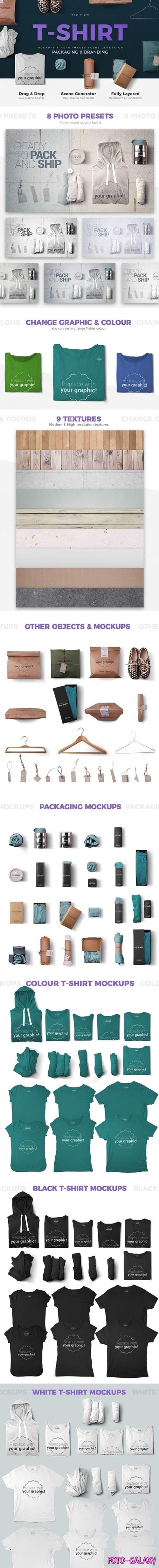 T-shirt PSD Mockups - Packaging & Branding