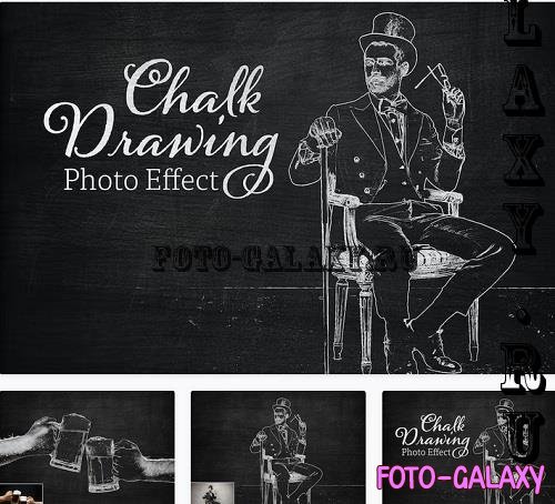 Chalk Drawing Photo Effect - BE9LVG3